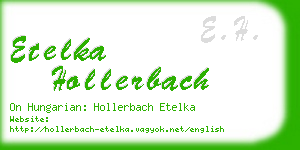 etelka hollerbach business card